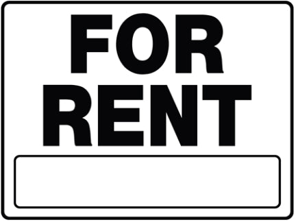 20  X 24  BLACK AND WHITEFOR RENT SIGN on Sale