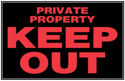 8  X 12  BLCK RED PRVT PRPTY SIGN Hot on Sale