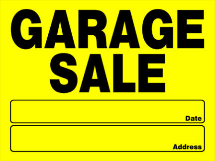 12  X 16  YLLW BLCK GARAGE SALE SG Online Hot Sale