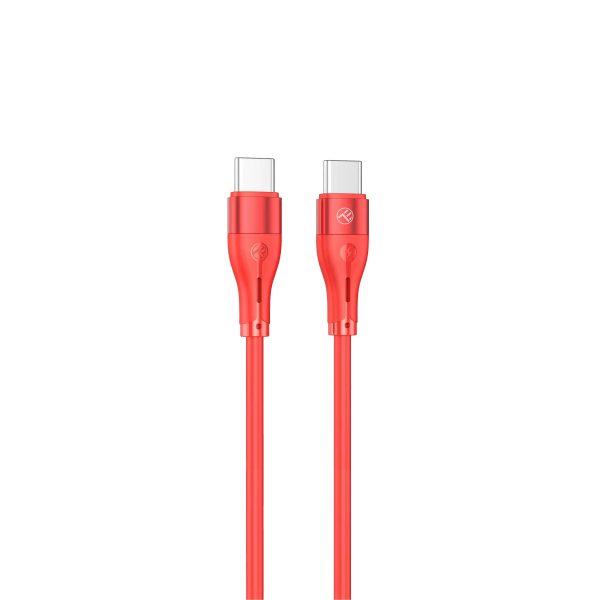 Tellur Silicone Type-C to Type-C Cable PD60W 1m Red Online Hot Sale