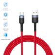 Tellur Data Cable USB to Type-C with LED Light 3A 1.2m Red Online