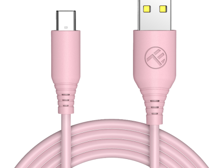 Tellur Silicone USB to Type-C Cable 3A 1m Pink Fashion