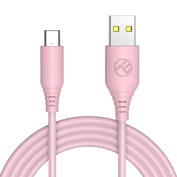 Tellur Silicone USB to Type-C Cable 3A 1m Pink Fashion