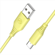 Tellur Silicone USB to Type-C Cable 3A 1m Yellow Cheap