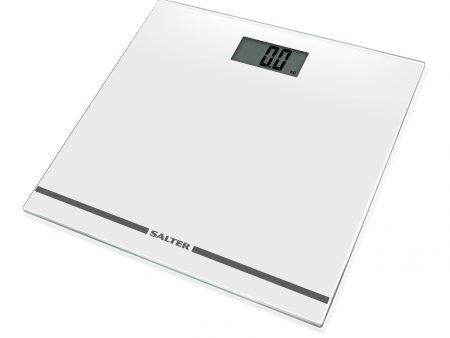 Salter 9205 WH3R Large Display Glass Electronic Bathroom Scale - White Online Sale