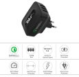 Tellur AC Charger QC 3.0 3*USB Ports (1 Port QC 3.0 & 2 USB Port 2.4A) Black Online now