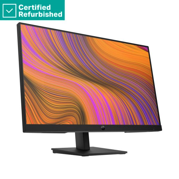 RENEW SILVER HP P24h G5 FHD Monitor - 23.8  1920x1080 FHD 250-nit 75Hz AG, IPS, HDMI VGA DisplayPort, speakers, height adjustable tilt, 1 years Online Hot Sale