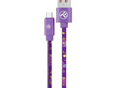 Tellur Graffiti USB to Type-C Cable 3A 1m Purple For Discount