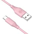 Tellur Silicone USB to Type-C Cable 3A 1m Pink Fashion