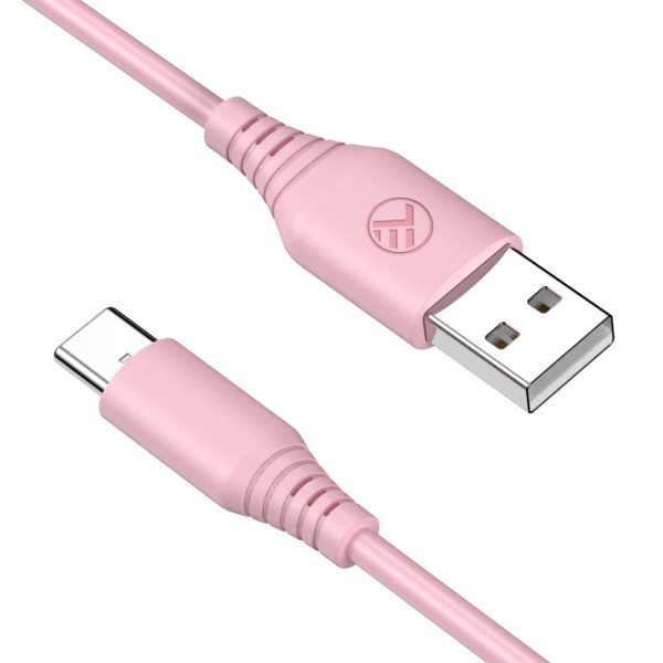 Tellur Silicone USB to Type-C Cable 3A 1m Pink Fashion