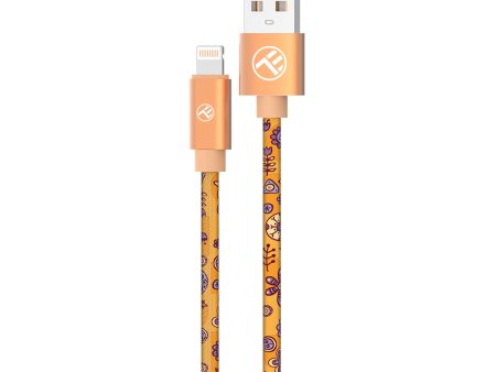 Tellur Graffiti USB to Lightning Cable 3A 1m Orange Online Hot Sale