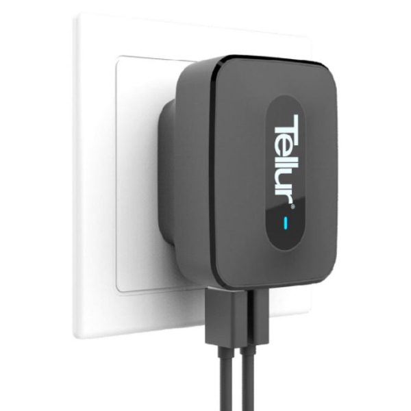 Tellur AC Charger QC 3.0 3*USB Ports (1 Port QC 3.0 & 2 USB Port 2.4A) Black Online now