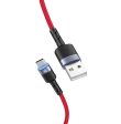 Tellur Data Cable USB to Type-C with LED Light 3A 1.2m Red Online