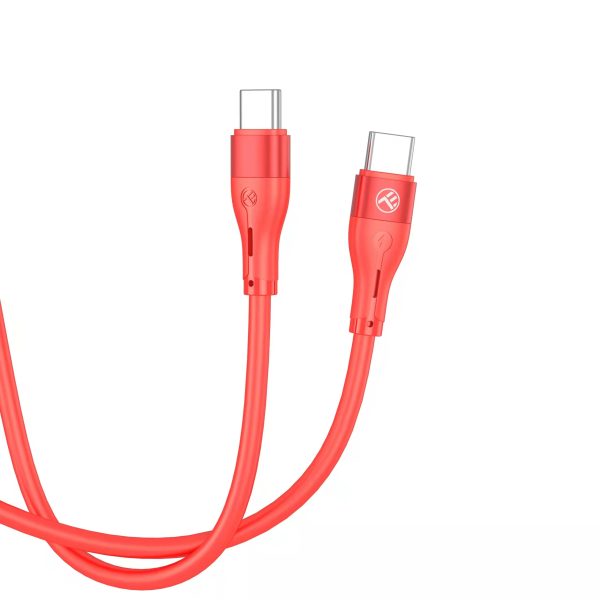 Tellur Silicone Type-C to Type-C Cable PD60W 1m Red Online Hot Sale