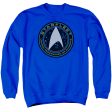 STAR TREK BEYOND : STARFLEET PATCH ADULT CREW SWEAT Royal Blue MD Cheap