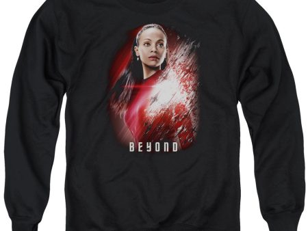 STAR TREK BEYOND : UHURA POSTER ADULT CREW SWEAT Black XL Cheap