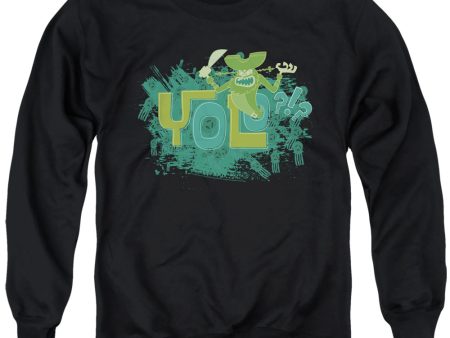 SPONGEBOB SQUAREPANTS : YOLO?!? ADULT CREW SWEAT Black XL Discount