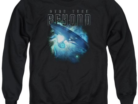 STAR TREK BEYOND : VOYAGE ADULT CREW SWEAT Black LG Sale