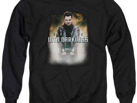 STAR TREK : DARKNESS HARRISON ADULT CREW NECK SWEATSHIRT BLACK MD Online Sale