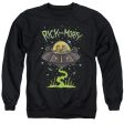 RICK AND MORTY : UFO ADULT CREW SWEAT Black SM Online Hot Sale