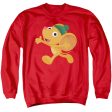 SESAME STREET : FURRY FRIEND, LITTLE MOUSE ADULT CREW SWEAT Red XL Online Sale