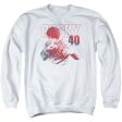 ROCKY : 40 YEARS STRONG ADULT CREW SWEAT White LG Supply